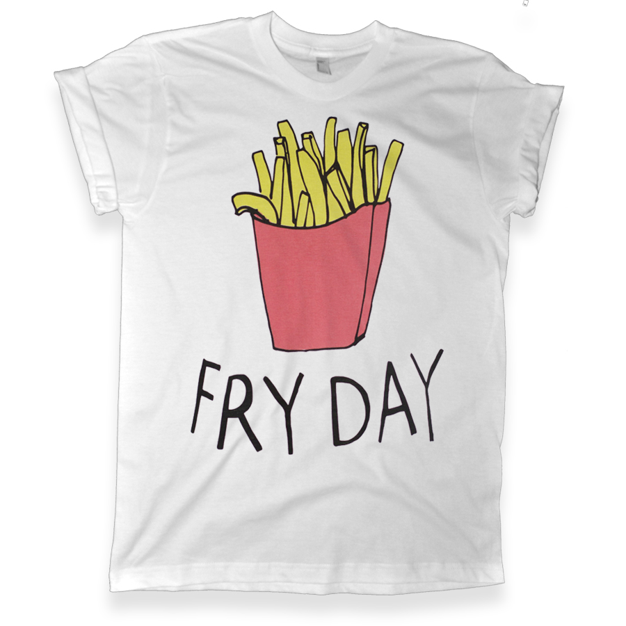 422 fry day white graphic tshirt melonkiss com
