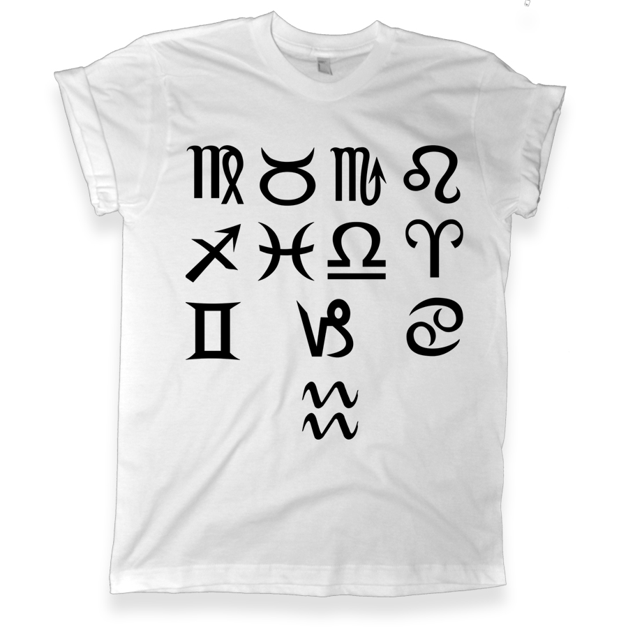 453 zodiac signs white graphic tee melonkiss com
