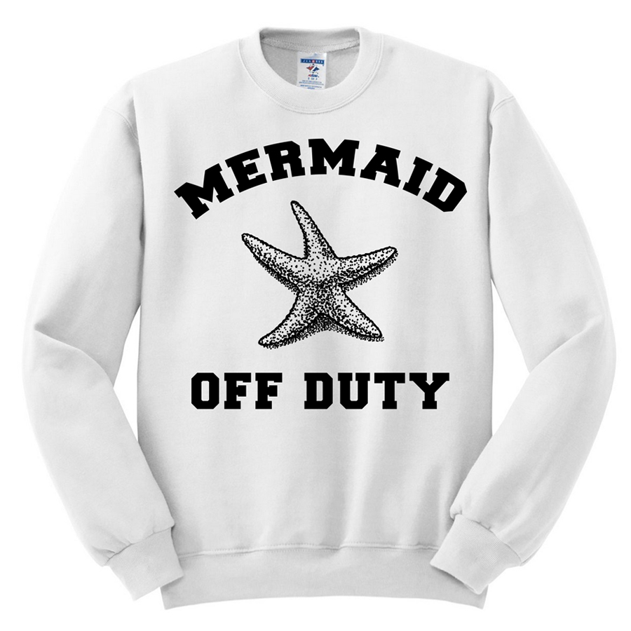 425 mermaid off duty sweatshirt starfish sweatshirt