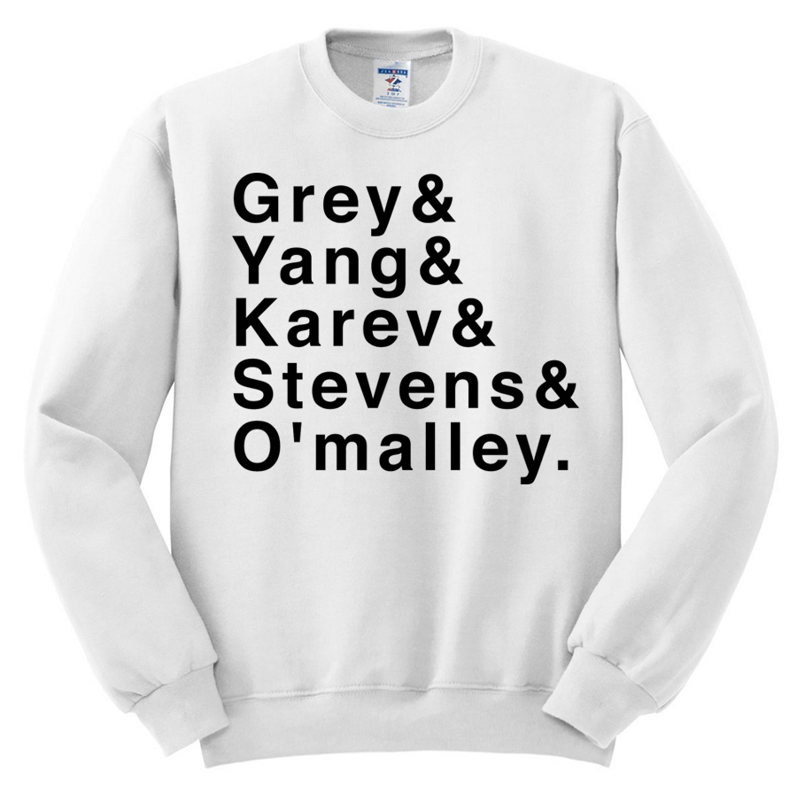 grey's anatomy shirts and sweatshirts