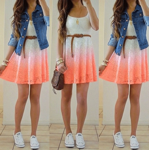 summer dress with converse