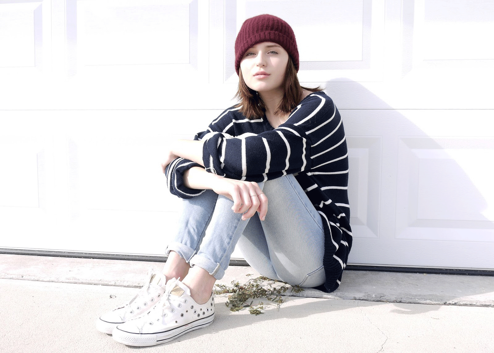 converse white ootd